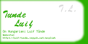 tunde luif business card