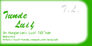 tunde luif business card
